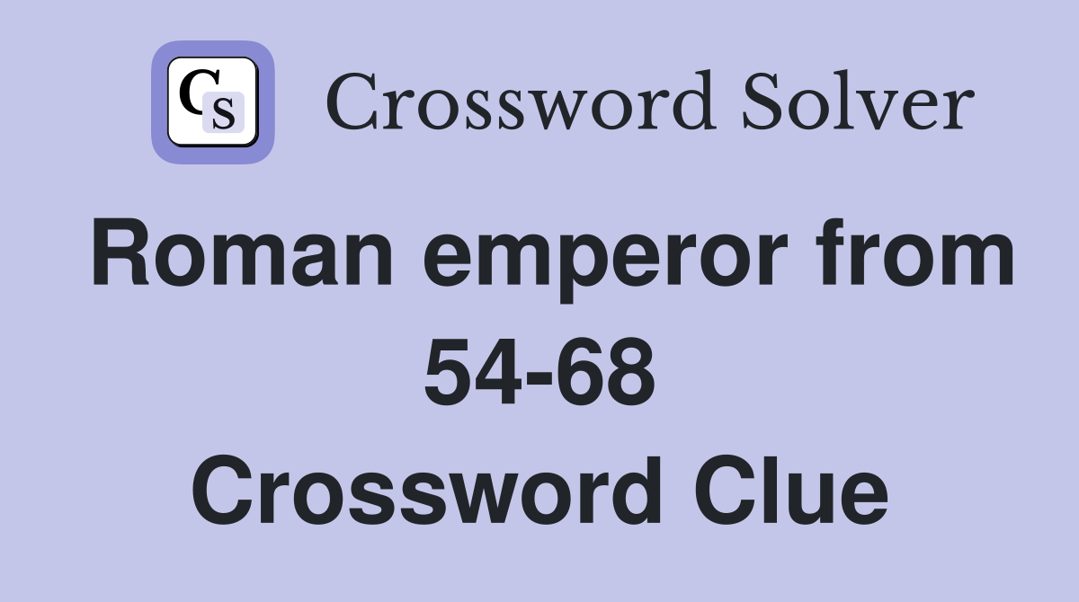 first roman emperor crossword clue